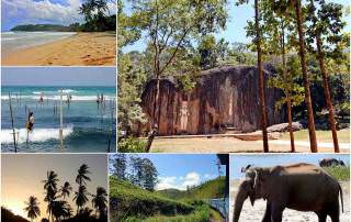 Sri Lanka | Eindrücke einer Rundreise. Strand von Mirissa, Buduruwagala Temple, Stellenfischer von Koggala, Zugfahren durchs Zentralland