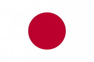 Japan Reise- und Länderinformation. Japan Flagge. Weiß mit einem rote Kreis in der Mitte