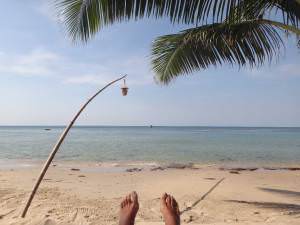 Vietnam | Süden, entspanntes schattiges Plätzchen unter Palmen am einsamen Ong Lang Beach auf Phu Quoc