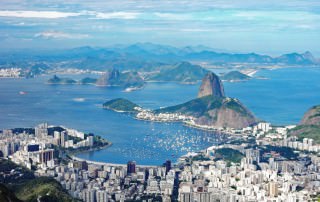 Brasilien | Rio de Janeiro, Traum-Ausblick vom Corcovado auf den glockenförmigen Zuckerhut